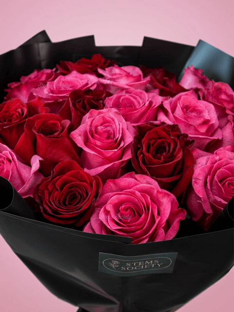 Red & Hot Pink Roses