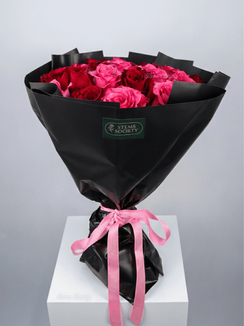 Red & Hot Pink Roses