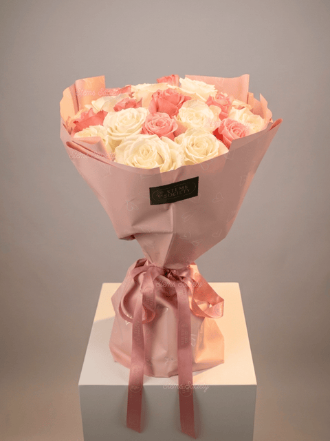 Pink & White Roses