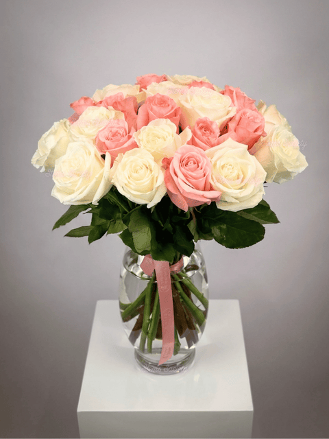Pink & White Roses