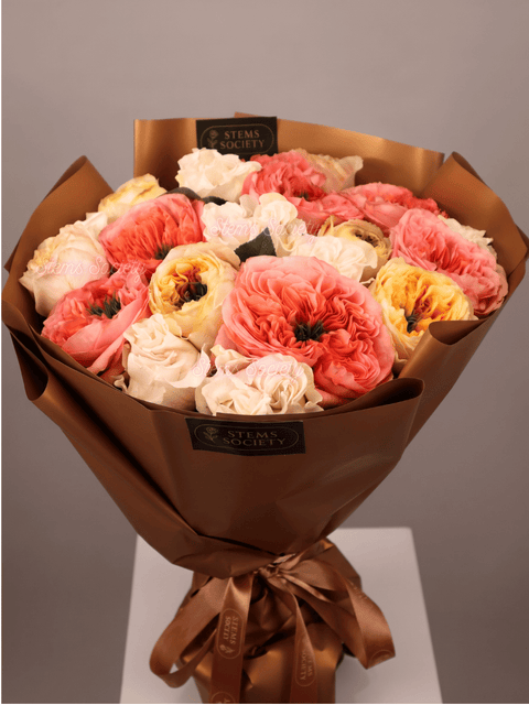 Garden Pink & Melon Roses