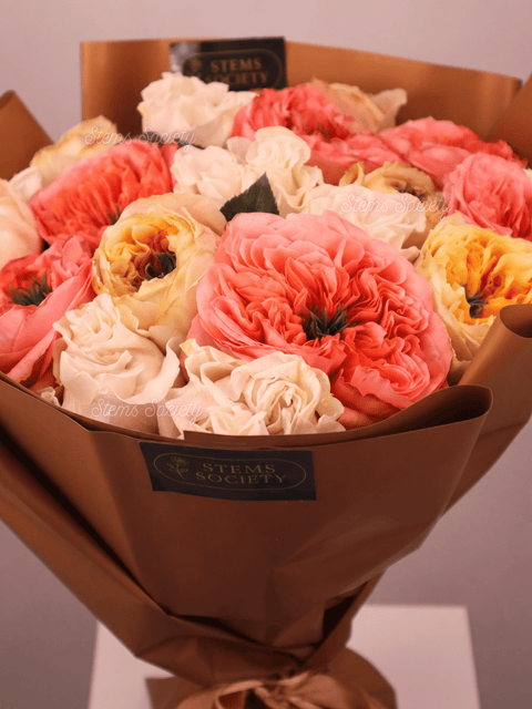 Garden Pink & Melon Roses